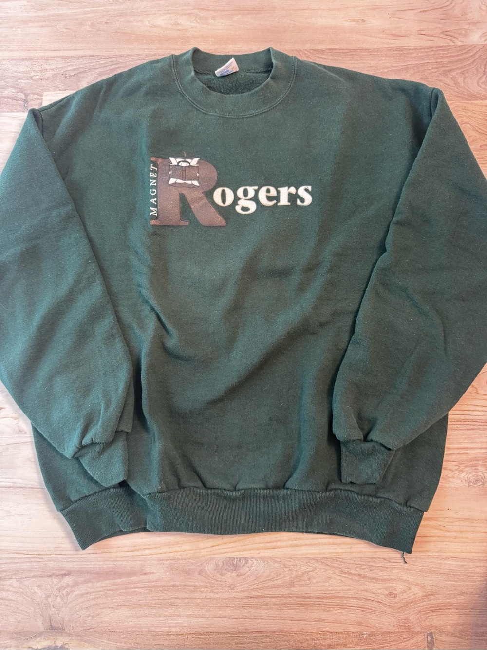 Vintage Green Crewneck Sweatshirt - Jerzees made in USA